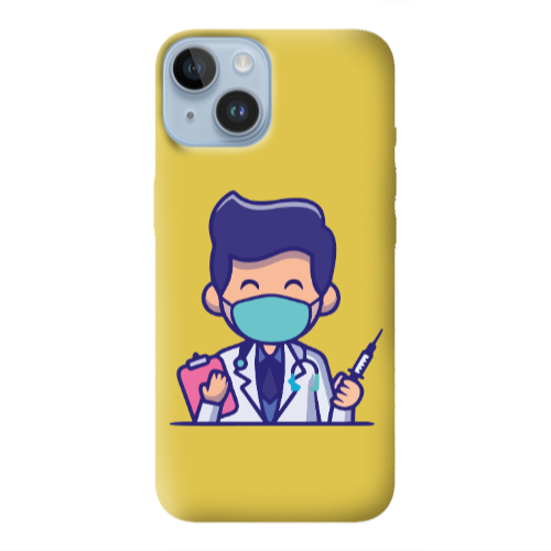 Apple iPhone 14 Plus Specialist Doctor Yellow Colored Silicone TPU Θήκη