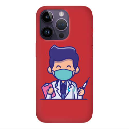 Apple iPhone 14 Pro  Specialist Doctor Red Colored Silicone TPU Θήκη