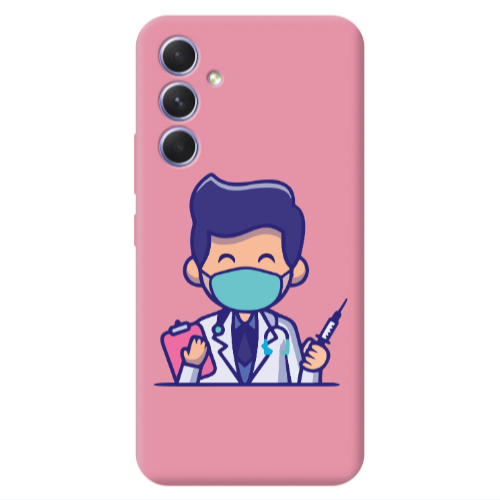 Samsung A54 Specialist Doctor Pink Colored Silicone TPU Θήκη