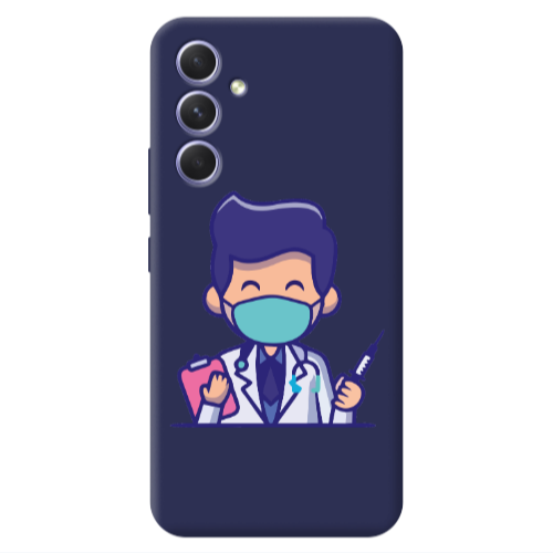 Samsung A54 Specialist Doctor Dark blue Colored Silicone TPU Θήκη