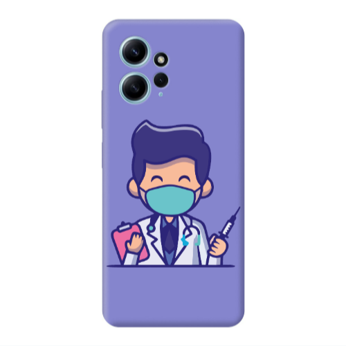 Xiaomi Redmi Note 12 4G Specialist Doctor Purple Colored Silicone TPU Θήκη