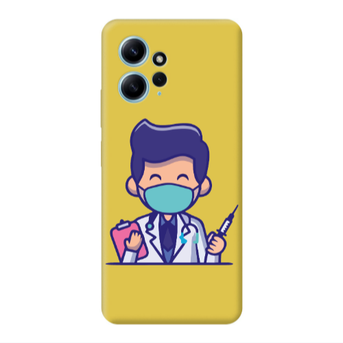 Xiaomi Redmi Note 12 4G Specialist Doctor Yellow Colored Silicone TPU Θήκη