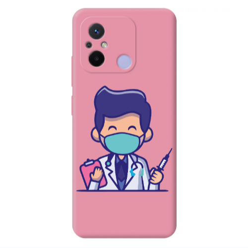 Xiaomi Redmi 12C Specialist Doctor Pink Colored Silicone TPU Θήκη