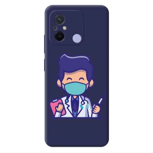 Xiaomi Redmi 12C Specialist Doctor Dark blue Colored Silicone TPU Θήκη