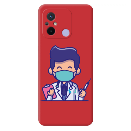 Xiaomi Redmi 12C Specialist Doctor Red Colored Silicone TPU Θήκη