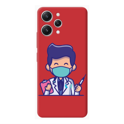 Xiaomi Redmi 12 Specialist Doctor Red Colored Silicone TPU Θήκη