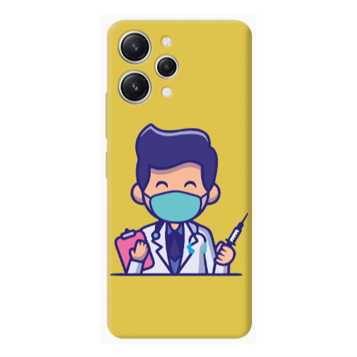 Xiaomi Redmi 12 Specialist Doctor Yellow Colored Silicone TPU Θήκη