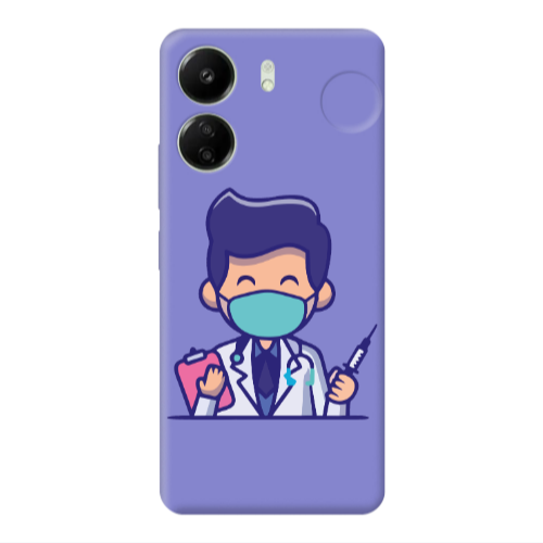 Xiaomi Redmi 13C Specialist Doctor Purple Colored Silicone TPU Θήκη