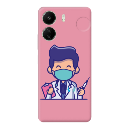 Xiaomi Redmi 13C Specialist Doctor Pink Colored Silicone TPU Θήκη