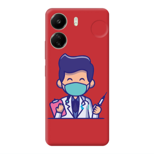 Xiaomi Redmi 13C Specialist Doctor Red Colored Silicone TPU Θήκη