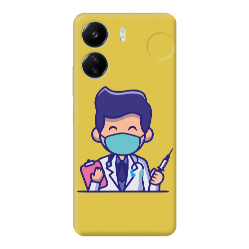Xiaomi Redmi 13C Specialist Doctor Yellow Colored Silicone TPU Θήκη