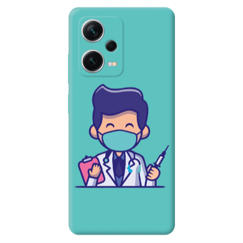 Xiaomi Poco X5 Specialist Doctor Turquoise Colored Silicone TPU Θήκη