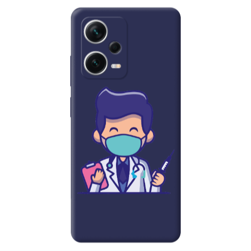 Xiaomi Poco X5 Specialist Doctor Dark blue Colored Silicone TPU Θήκη