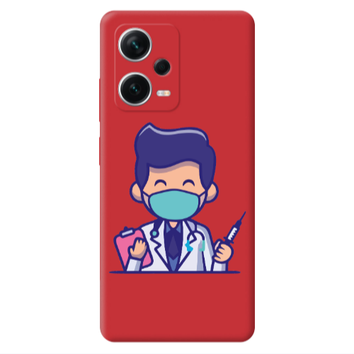 Xiaomi Poco X5 Specialist Doctor Red Colored Silicone TPU Θήκη