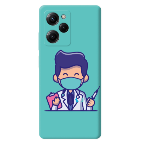 Xiaomi Poco X5 Pro Specialist Doctor Turquoise Colored Silicone TPU Θήκη