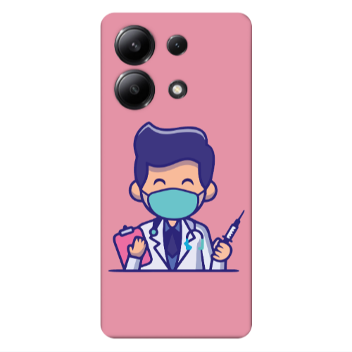 Xiaomi Redmi Note 13 4G Specialist Doctor Pink Colored Silicone TPU Θήκη