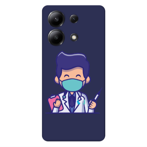 Xiaomi Redmi Note 13 4G Specialist Doctor Dark blue Colored Silicone TPU Θήκη