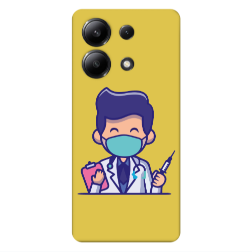 Xiaomi Redmi Note 13 4G Specialist Doctor Yellow Colored Silicone TPU Θήκη