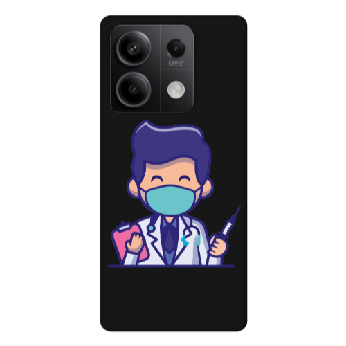 Xiaomi Redmi Note 13Pro 5G Specialist Doctor Black Colored Silicone TPU Θήκη