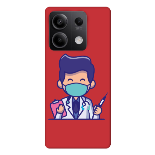 Xiaomi Redmi Note 13Pro 5G Specialist Doctor Red Colored Silicone TPU Θήκη