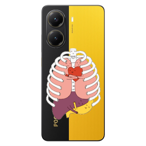 Xiaomi Poco X7 Pro Anatomy Transparent Silicone TPU Θήκη