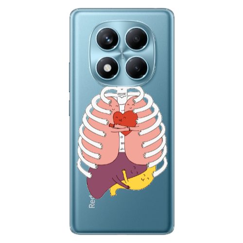 Xiaomi Redmi Note 14 Pro Anatomy Transparent Silicone TPU Θήκη