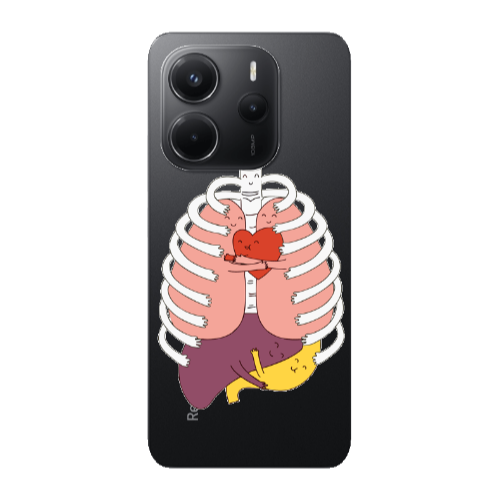Xiaomi Redmi Note 14 Anatomy Transparent Silicone TPU Θήκη