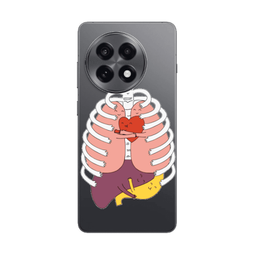 Oneplus 13 R Anatomy Transparent Silicone TPU Θήκη