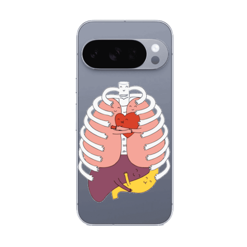Google Pixel 10 Pro Anatomy Transparent Silicone TPU Θήκη
