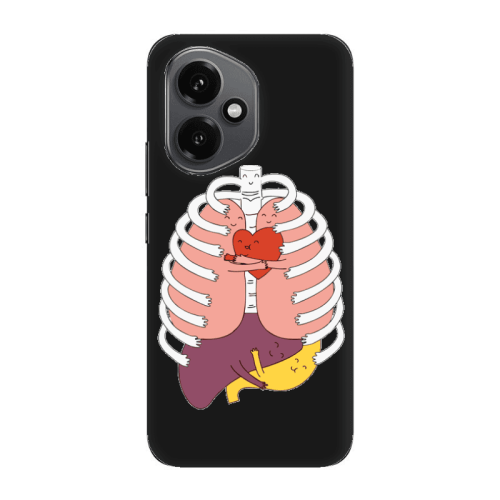 Honor Magic 400 Anatomy Black Colored Silicone TPU Θήκη