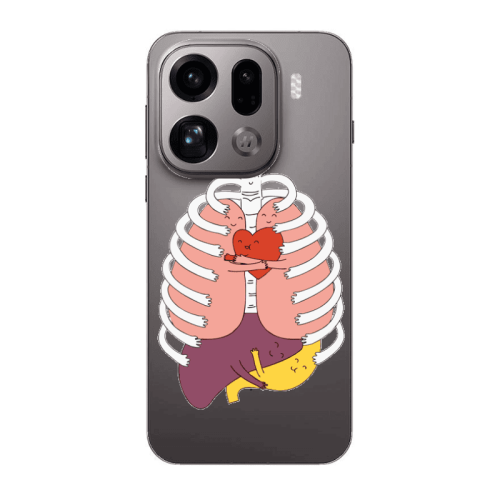 Oppo Find X9 Pro Anatomy Transparent Silicone TPU Θήκη