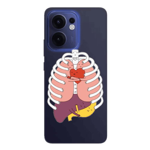 Oppo Reno13 FS Anatomy Transparent Silicone TPU Θήκη