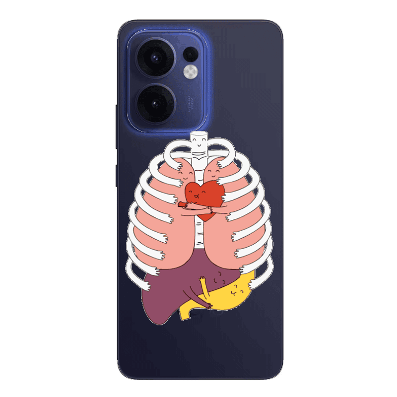 Oppo Reno13 FS Anatomy Transparent Silicone TPU Θήκη