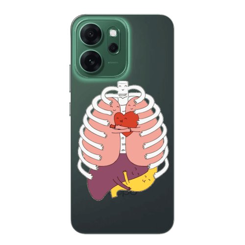 Oppo 14 F Anatomy Transparent Silicone TPU Θήκη
