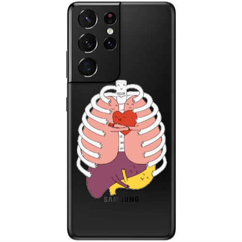 Samsung S21 Ultra Anatomy Transparent Silicone TPU Θήκη