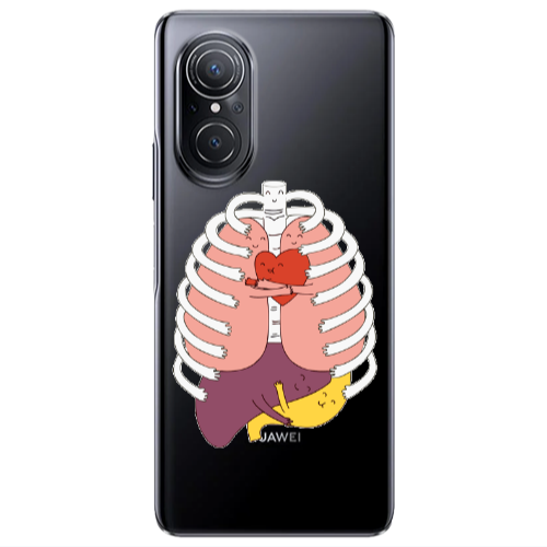 Huawei Nova 9 SE Anatomy Transparent Silicone TPU Θήκη