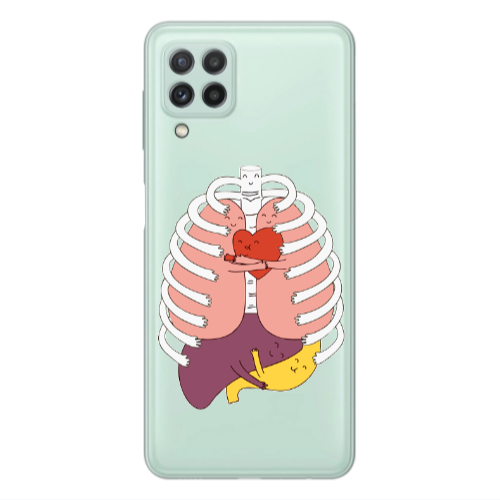 Samsung A22 4G Anatomy Transparent Silicone TPU Θήκη