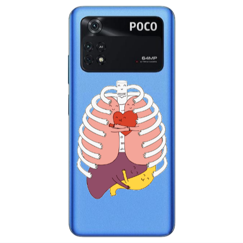 Xiaomi Poco M4 Pro 4G Anatomy Transparent Silicone TPU Θήκη