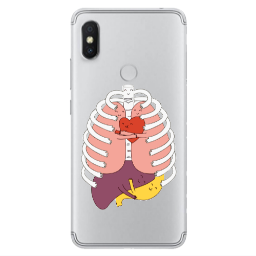 Xiaomi Redmi S2 Anatomy Transparent Silicone TPU Θήκη