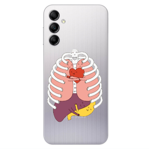 Samsung A14 5G Anatomy Transparent Silicone TPU Θήκη