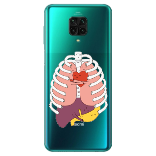 Xiaomi Redmi Note 9S Anatomy Transparent Silicone TPU Θήκη