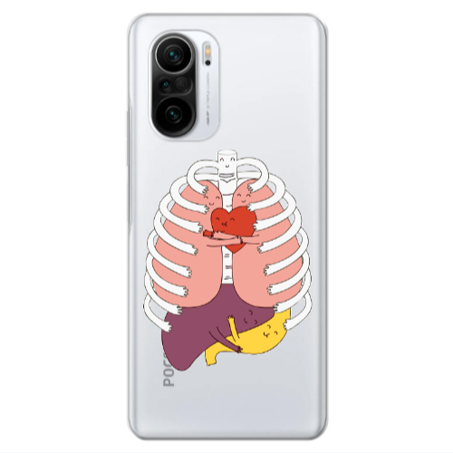 Xiaomi Poco F3 Anatomy Transparent Silicone TPU Θήκη