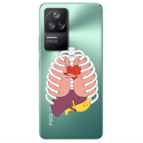Xiaomi Poco F4 Anatomy Transparent Silicone TPU Θήκη