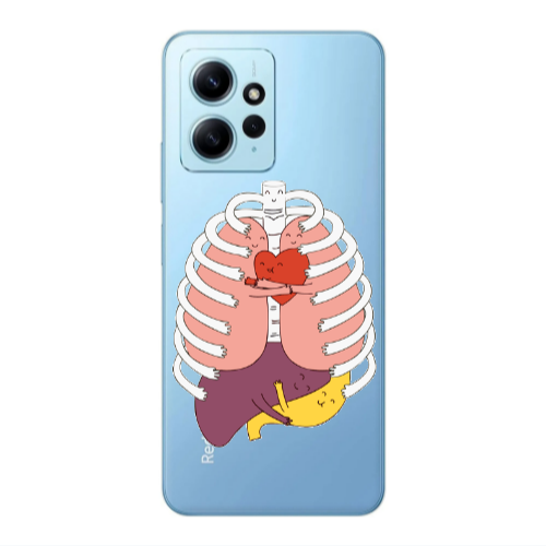 Xiaomi Redmi Note 12 4G Anatomy Transparent Silicone TPU Θήκη