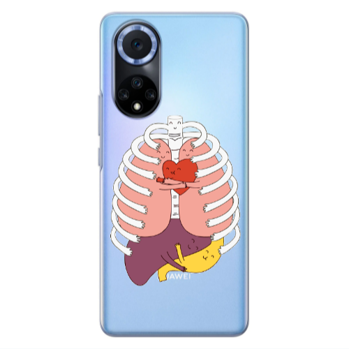 Huawei Nova 9 Anatomy Transparent Silicone TPU Θήκη