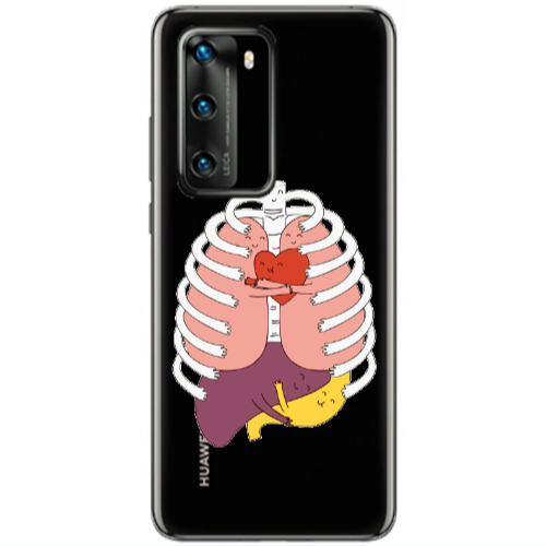 Huawei P40 Anatomy Transparent Silicone TPU Θήκη