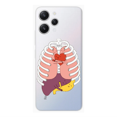 Xiaomi Redmi 12 Anatomy Transparent Silicone TPU Θήκη