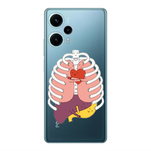 Xiaomi Poco F5 Anatomy Transparent Silicone TPU Θήκη