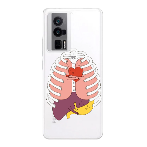 Xiaomi Poco F5 Pro Anatomy Transparent Silicone TPU Θήκη