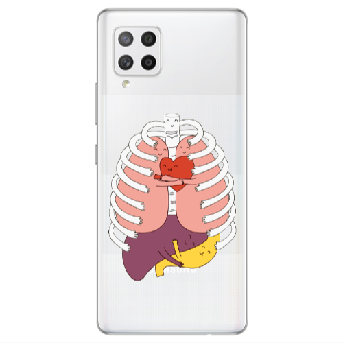 Samsung A42 5G Anatomy Transparent Silicone TPU Θήκη